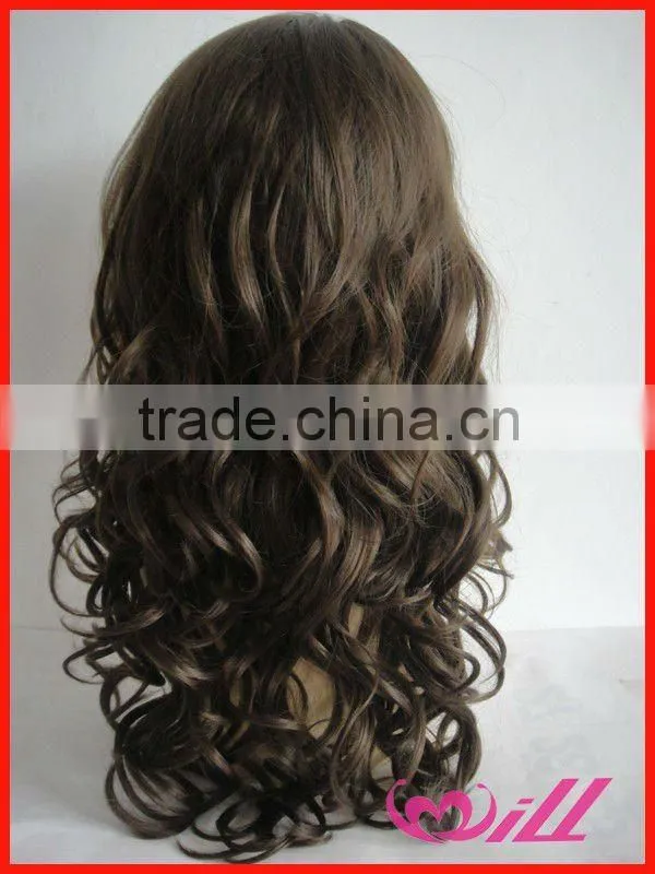 Silk Top Full Lace Wigs Synthetic Hair Wig Full Lace Wigs wholesale synthetic fiber wig 22" curly