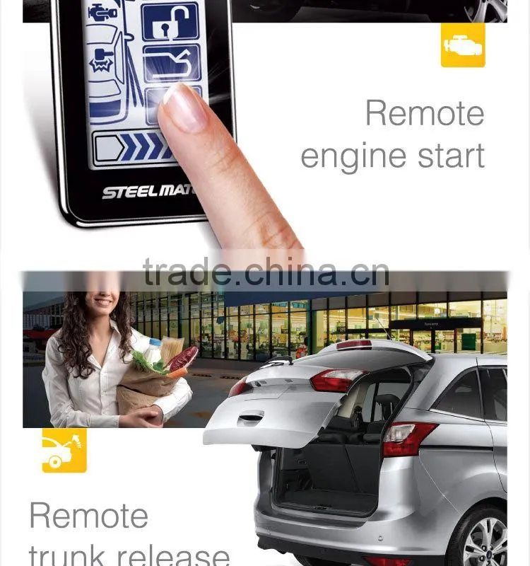 Steelmate T8209S remote engine start touch screen transmitter 2 way car alarm,car alarm system,anti-hijacking car alarm system