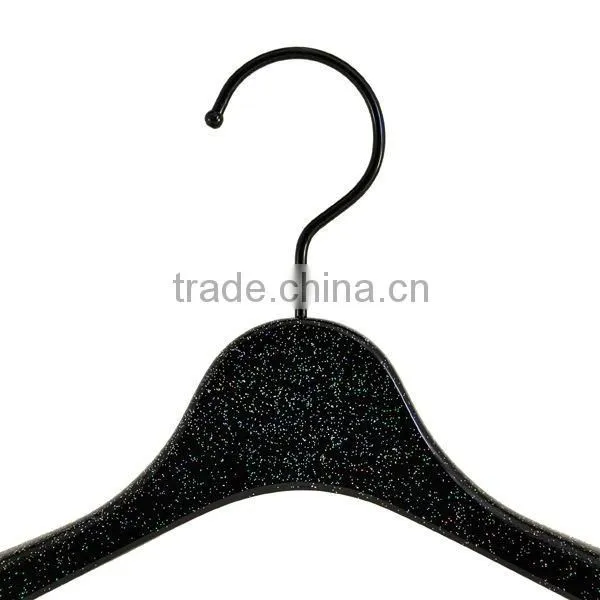 Black Brilliantly Scintillating Plastic Hanger for Boutique Dresses