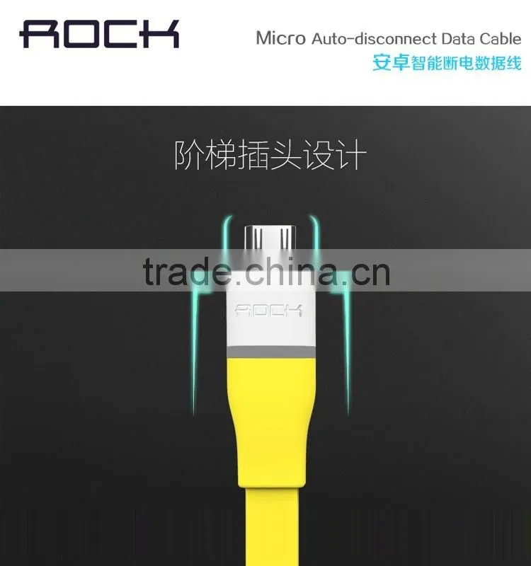 Original Rock Micro Auto-disconnect Data Cable Ligth Micro USB Cable For SAMSUNG Xiaomi HTC smart phone