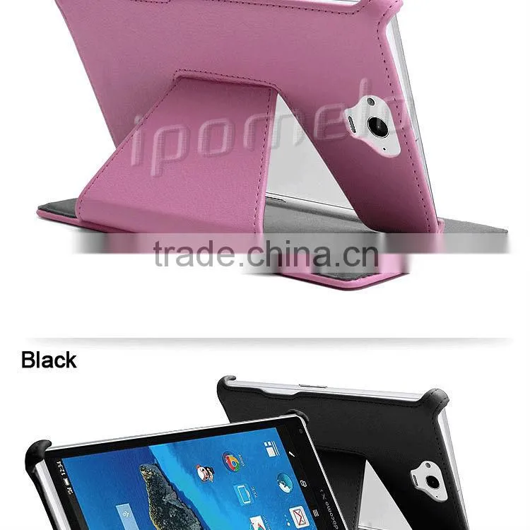 Special design stand leather case for tablet pc for AQUOS PAD SH-06F
