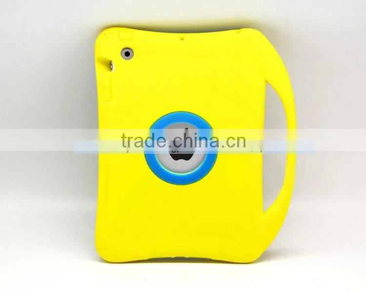 Kids Design with Handle Protective Silicone Rubber Tablet Case for iPad air 2