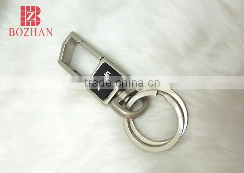 Functional zinc alloy matte keychain