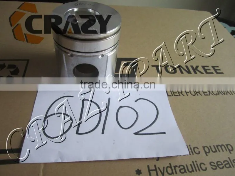 6137-32-2110 Diesel engine 6D102 piston excavator spare parts,6D102 engine parts