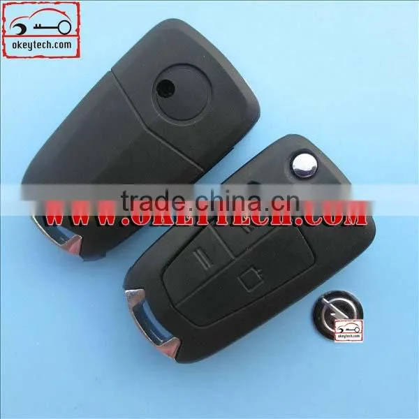 OkeyTech Opel 3 buttons car flip key shell HU100 blade for car flip key shell for Opel flip key for Opel