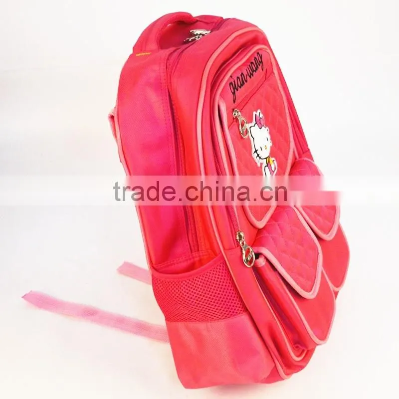 3D cartoon characters multi-compartments kids hello kittly series school bag