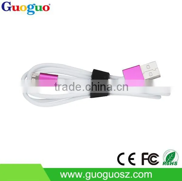 2015 New Products OEM/ ODM Colorful Round Micro USB Cable for Samsum Galaxym Lenovo, Xiaomi