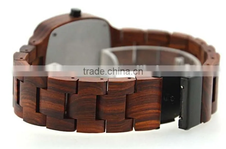 2016 High quality sandalwood quartz wooden watches for couple