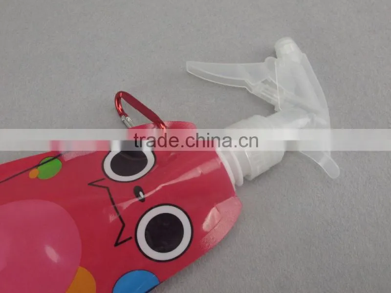 cartoon shape water bottle/ plastic foldable water bottle/BPA free water bottle
