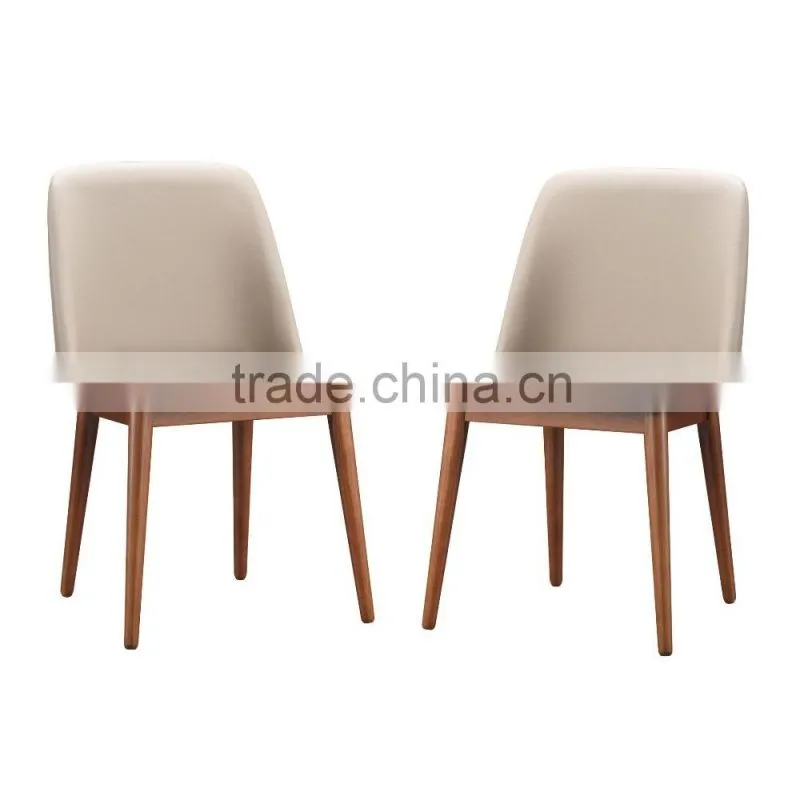 luxury top grain leather wood furniture dining chair
