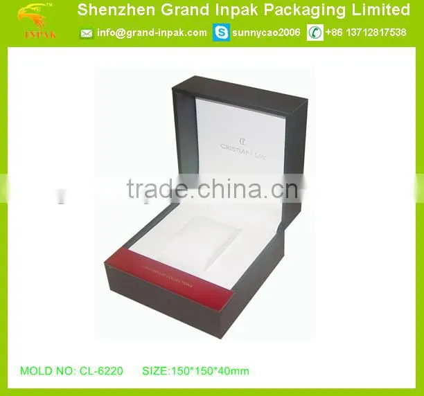 Luxury pu watch box with wood