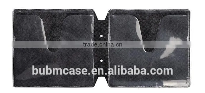 Fashion 64 Capacity Snow Leopard Grain PU Leather Cover CD DVD Bag CD DVD Storage Bag Car Disc Case