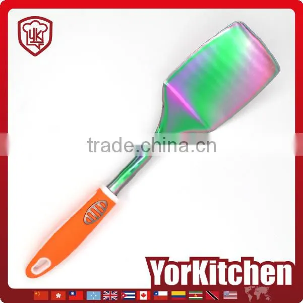 2016 best selling Non-stick TPR handle Titanize kitchen Steak Turner