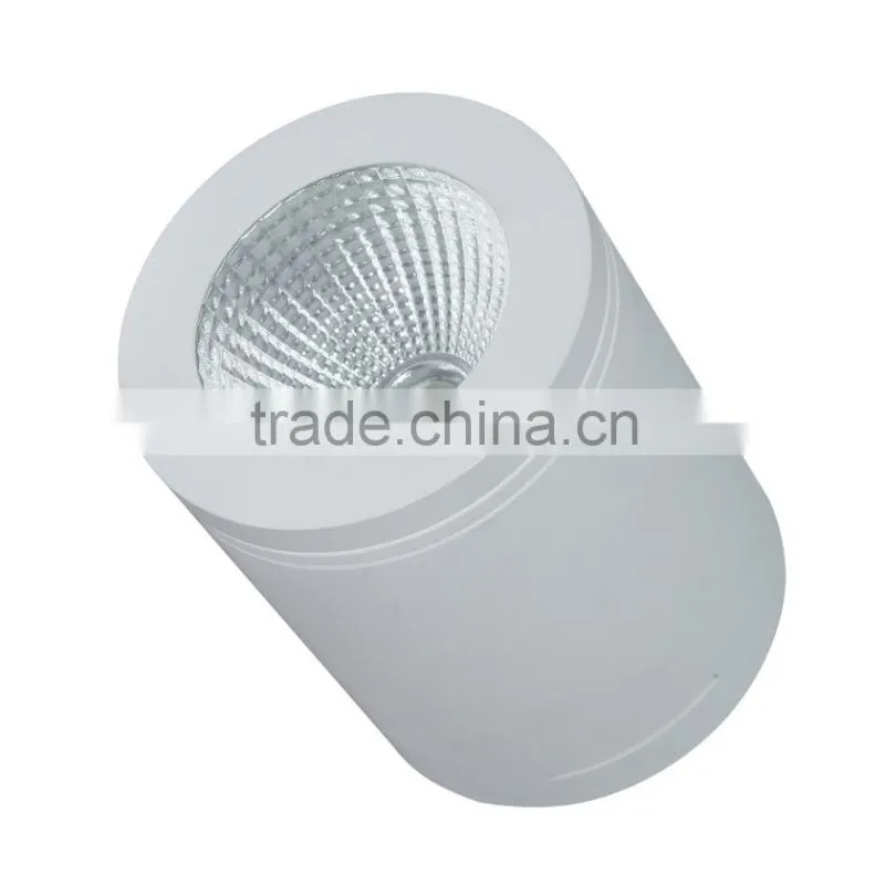 Aluminum Tube Black or White CREE1507 COB 9W Surface Mounted LED Downlight