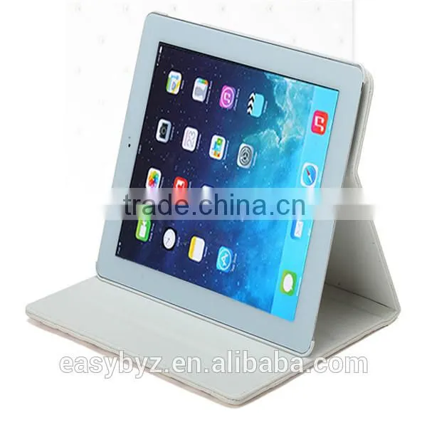 for ipad 4/air/air 2/mini/mini 2 Quilted crown shape case, with a sleep function leather shell, for ipad case