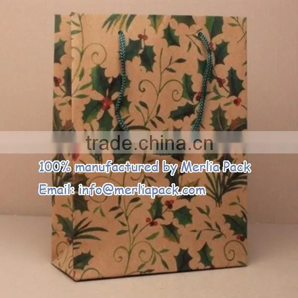 Bespoke Design Kraft Paper Bags Recycled Natural Kraft Shopping Grocery Bags