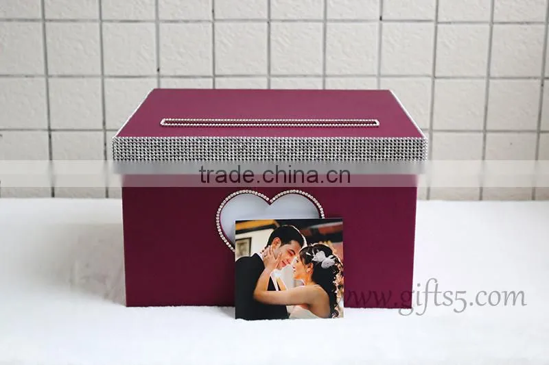 High quality wedding card box with photo frame / event card boxes