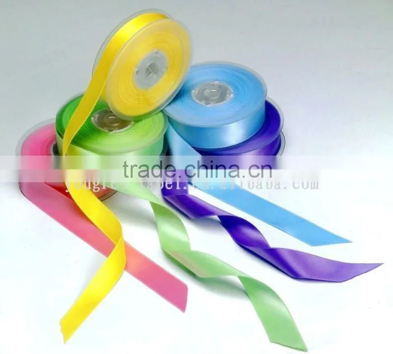 Color Slit Edge Polyester Satin Ribbon