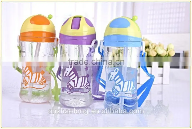plastic water bottle for kids with straw,good design kids water bottle