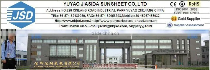 JIASIDA polycarbonate sheet for window and door awning