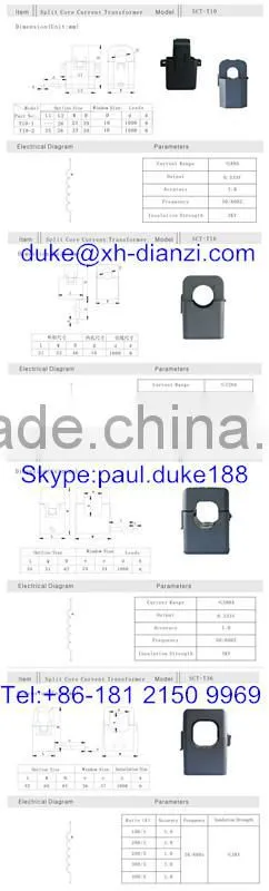 CE ETL 0-400A/5A 24mm diameter hole split-core CT