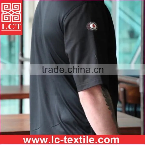 wholesale premium quality breathable 100% Egyptian cotton summer chef uniform with Double breasted design(LCTU0027)