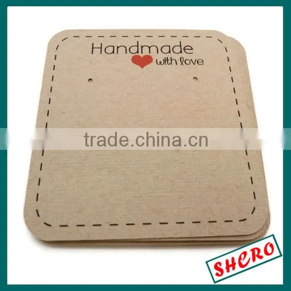 handmade kraft paper earring card