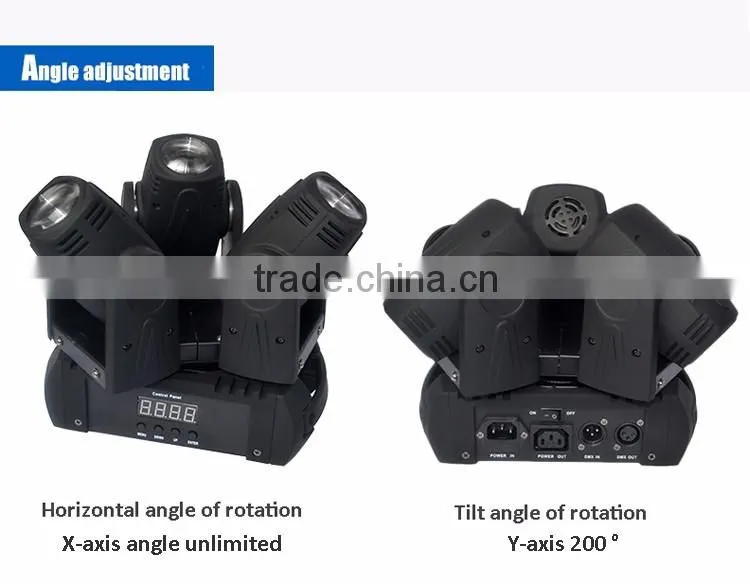 LED RGBW Three Head Light/ Beam Moving Head Light/ Washer Factory price