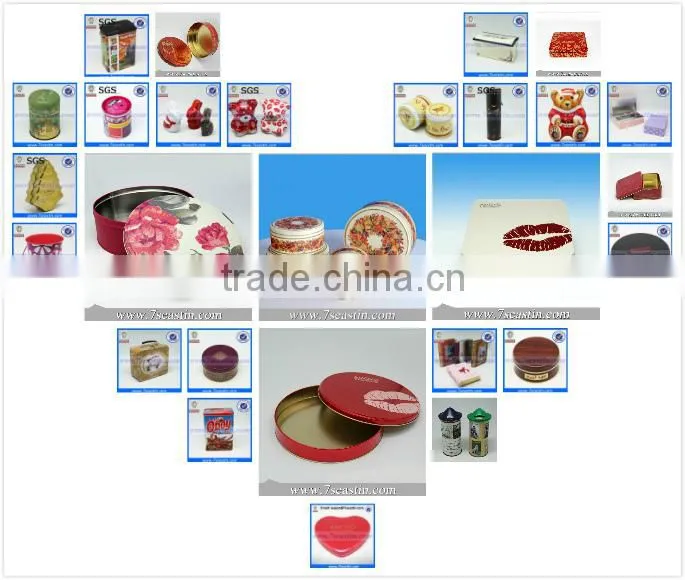 Square food grade big size candy metal tin box , custom biscuit / cracker / cookies case