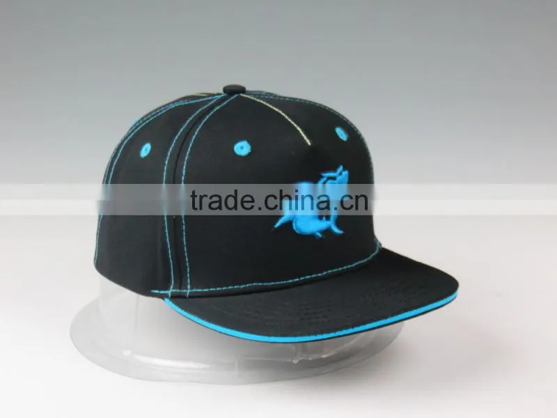 Round flat brim snapback hats for children