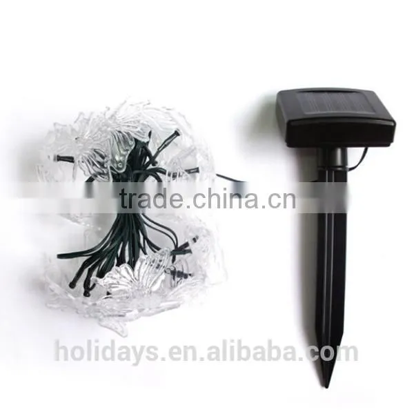 Butterfly Shaped Solar Powered Solar string light for chrismas decorative