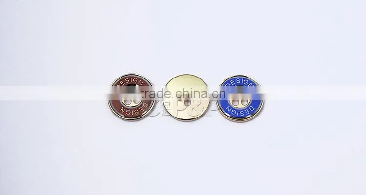 Laser custom logo high-end metal with aluminum sheet sewing button