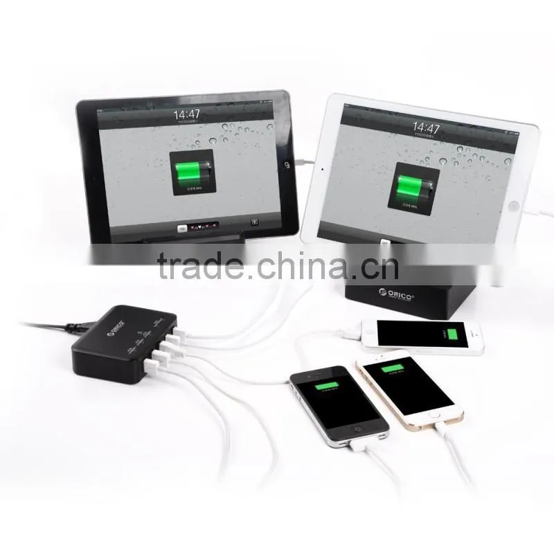 DCAP-5S 50W/5V 10A 5 port turbo usb charger smart 5 port usb charger