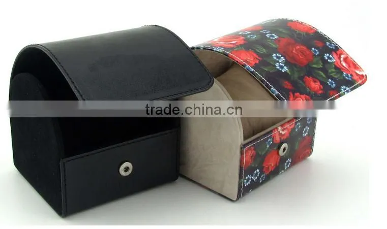 2016 good quality unique single leather watch box with pillow