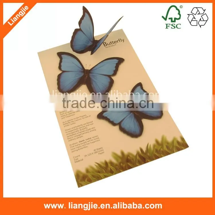 Customized sticky note pad,white card cover sticky note set