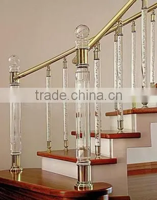 stainless steel acrylic /crystal baluster/crystal railing in alibaba manufacturer