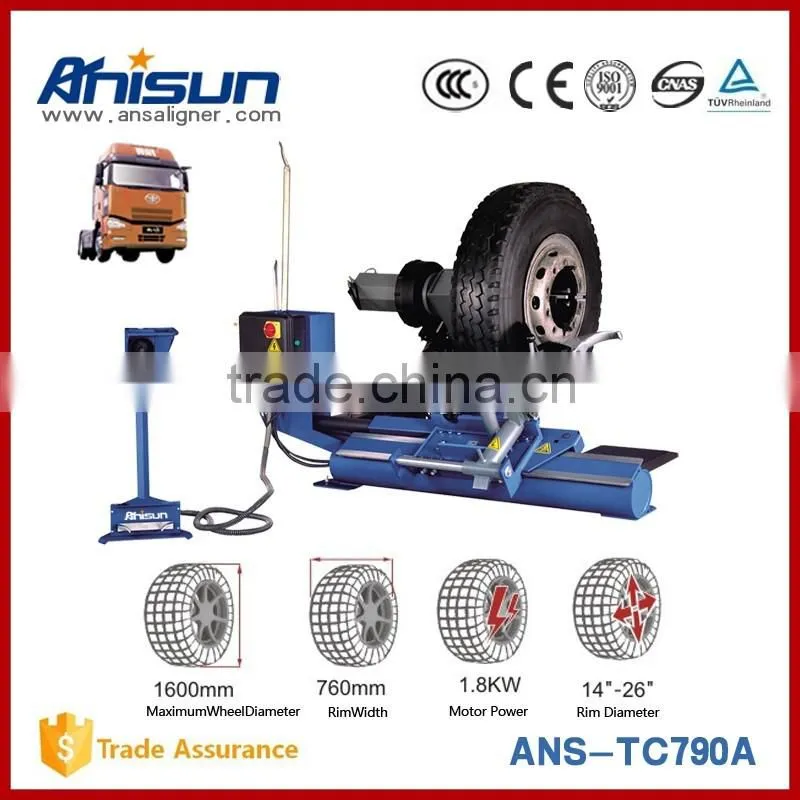 light truck tyre changer machine in workshop and garage
