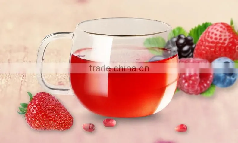 Clear glass heat resisting glass tea cup small glass cup with handle