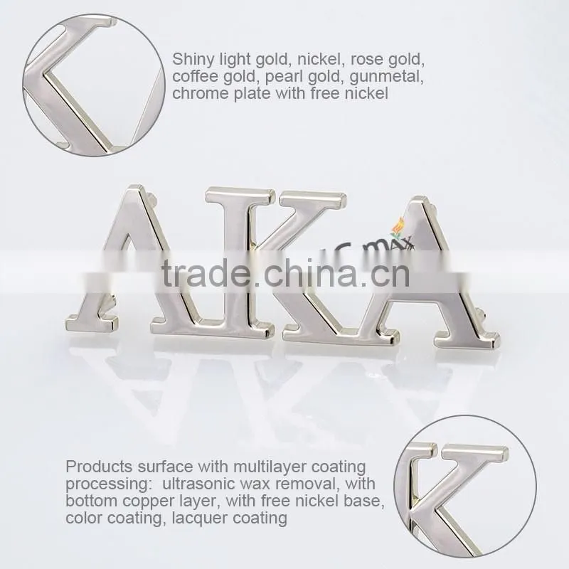 Shiny silver custom 3D metal brand logo