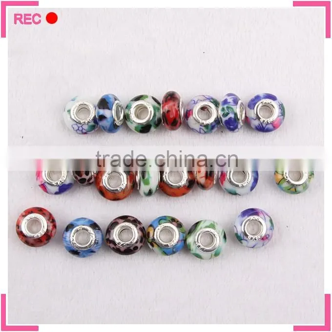 Custom made charms wholesale, colorful bracelet charms beads