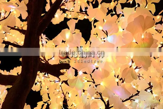 Unique 5m RGB ginkgo leaf Large projection led tree