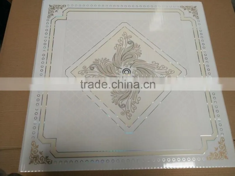 pvc ceiling tiles with size 595*595*7mm, plastic pvc ceiling