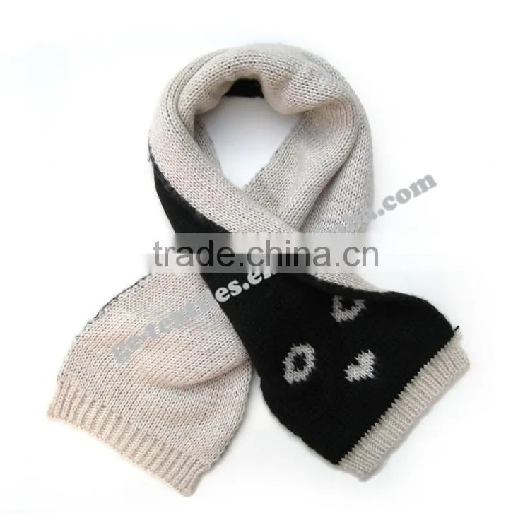 wholesale china manufacturer alibaba custom logo women cute acrylic scarf