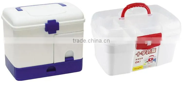 Snap closures design top quality rugged plastic storage box with lid handle