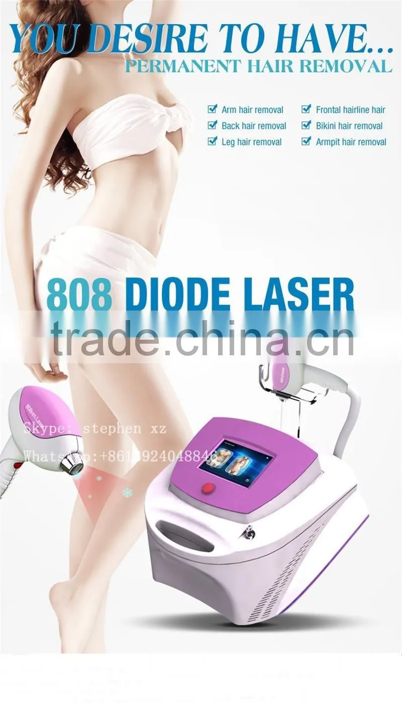 cheap portable 808nm laser diode/808nm/laser hair removal machine