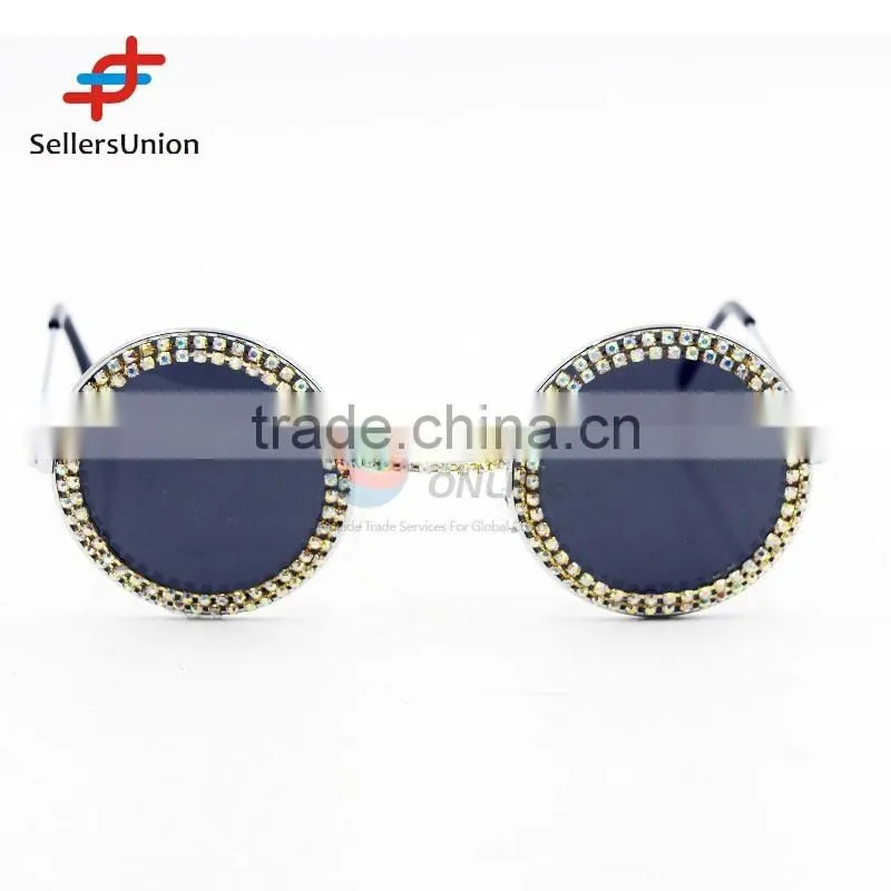 2017 hottest sale No.1 Yiwu export commission agent Delicate diamante decorative sunglasses