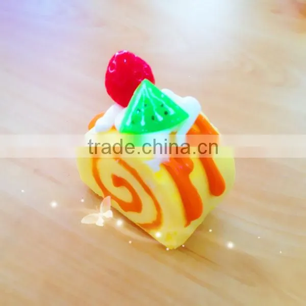 Fake square colorful shining cake as for fridge magnet decoration
