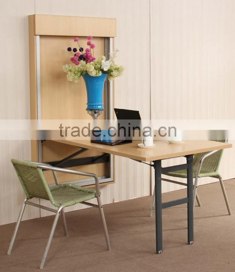 space saving furniture hardware mechanism for wall table and folding wall table
