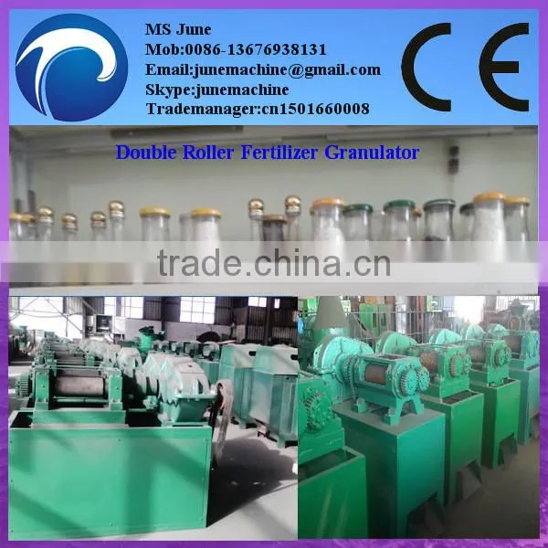 double roller organic fertilizer granulation with competitive price skype:junemachine