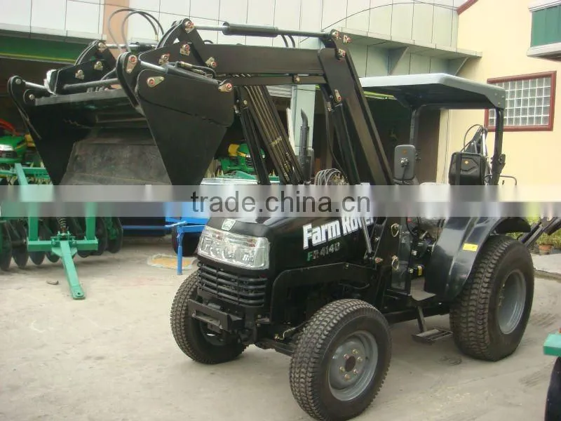 Hot sale Front end loader for garden tractor 40-55HP, 4in1 assembled bucket, quick linkage, pallet fork, timber grapple.